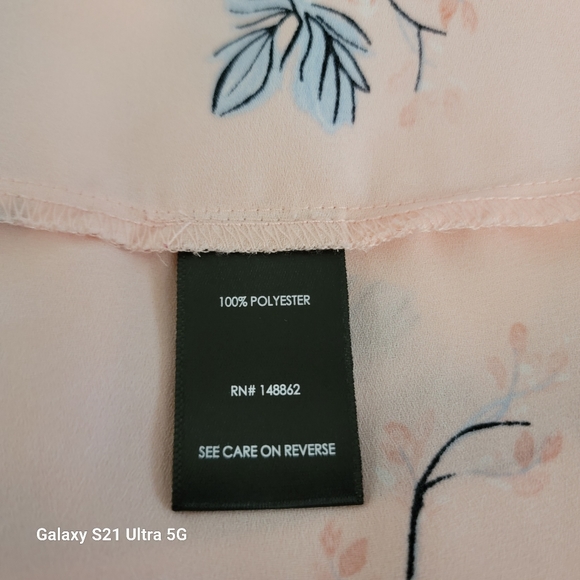 Torrid Babydoll Georgette Floral V Neck Flutter Sleeve Peplum Hem Top Pink Sz 0 - Picture 5 of 6